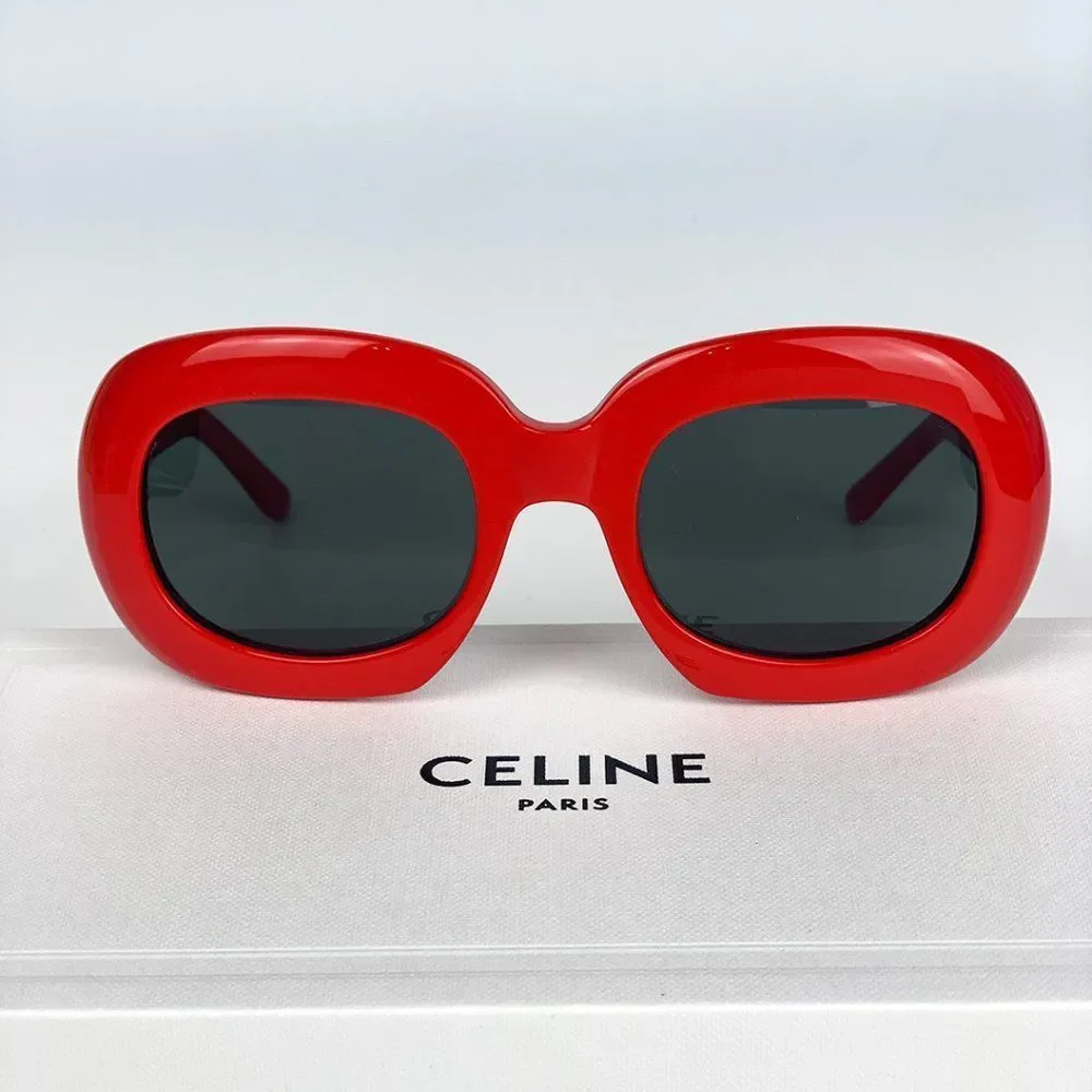 Celine CL40070Iâ66N BRAND NEW Sunglasses Square Red Grey Women - Picture 2 of 9